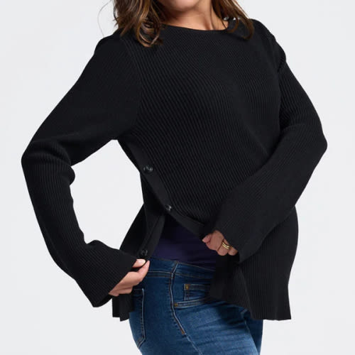 Arial Maternity Oversized Luxury Knit Nursing Jumper in Black – Angel Maternity USA