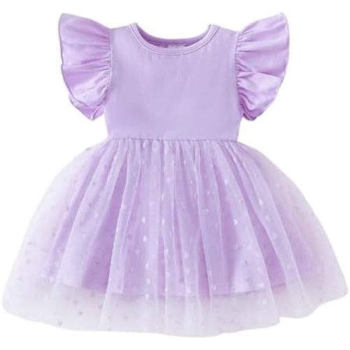 Baby Girl Butterfly Dress Tutu Ruffle Sleeveless Dresses Photograph Party Outfits Birthday Gift