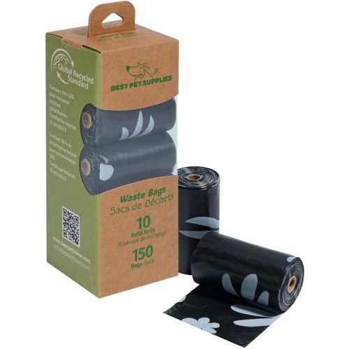 Best Pet Supplies Dog Poop Bags (240 Bags) for Waste Refuse Cleanup, Doggy Roll Replacements for Outdoor Puppy Walking and Travel, Leak Proof and Tear Resistant, Thick Plastic - Purple