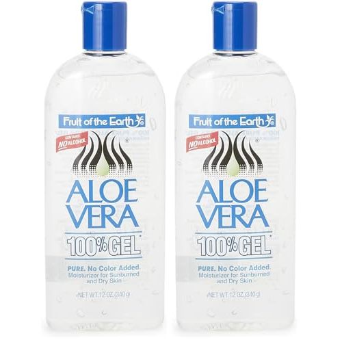 Fruit of the Earth Moisturer Gel, Aloe Vera, 12 Ounce (Pack of 2)