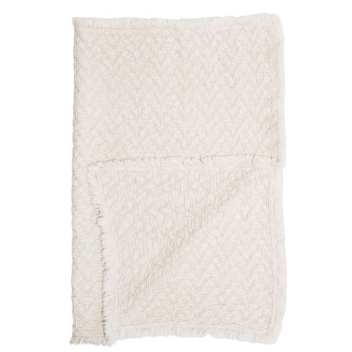 Oatmeal Boho Knitted Baby Blanket | Crane Baby