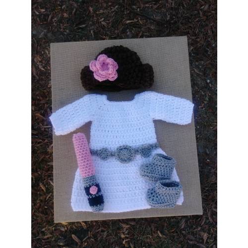 Crochet Princess Outfit/newborn white dress/Newborn Photo Prop/princess  Baby Girl/Halloween Dress/Princess Inspired Costume