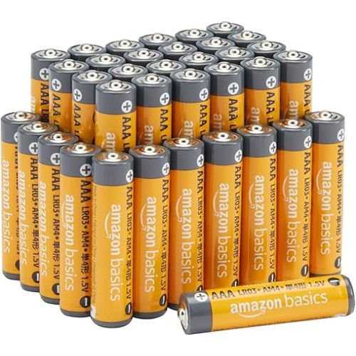 Amazon Basics AAA Alkaline High-Performance Batteries, 1.5 Volt, 10-Year Shelf Life, 36 Count (Pack of 1)