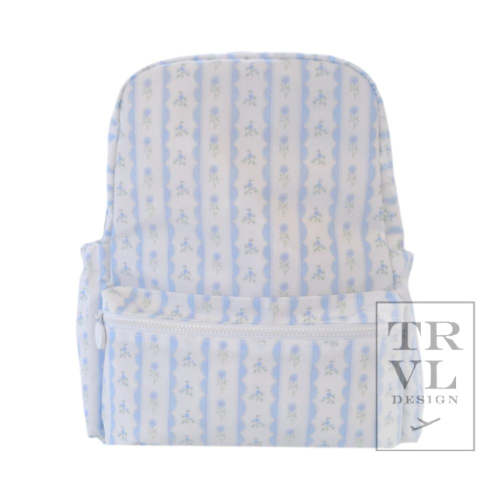 TRVL Backpacker- NEW Ribbon Blue Floral