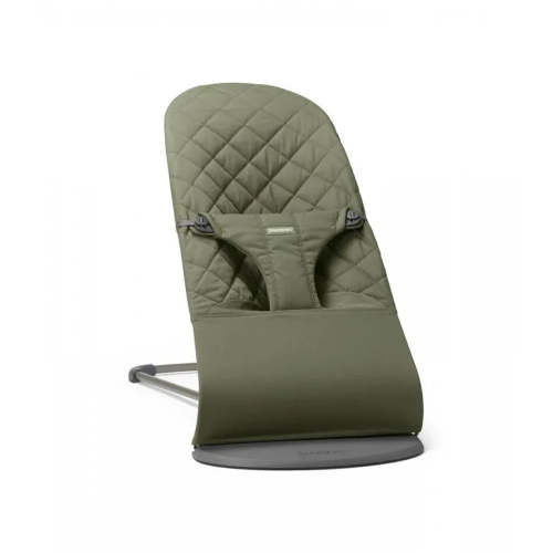 BabyBjörn Bouncer Bliss, Woven, Classic Quilt- Dark Green