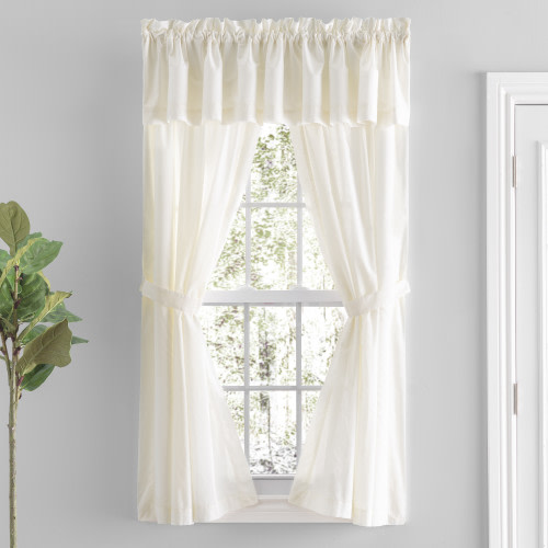 Ricardo Trading Simplicity Tailored Valance - Natural, 80"W X 13"L, 1