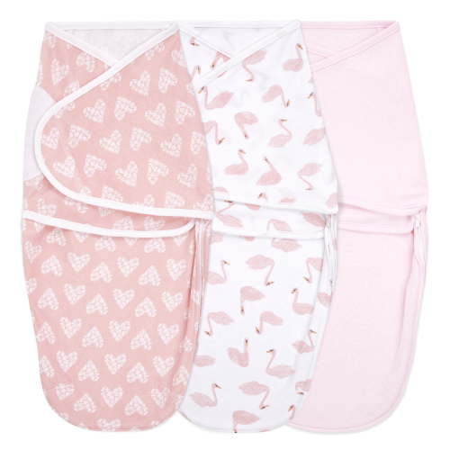 aden + anais essentials briar rose easy swaddle wraps , 0-3M, 3pk