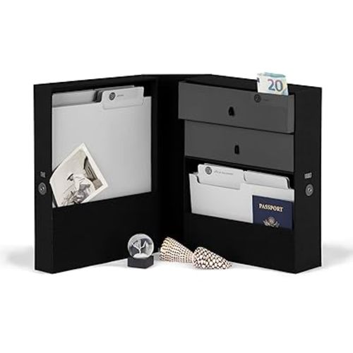 Savor | All-in-One Desk Organizer | Midnight Black – Keep Desk, Office, and Home Organized All-In-One Storage System for Important Files, Documents, Stationery, and Office Supplies