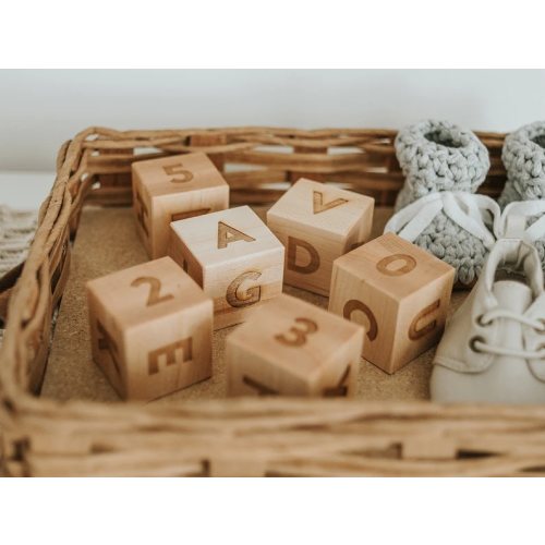 Etsy Modern Wooden Alphabet and Number Blocks