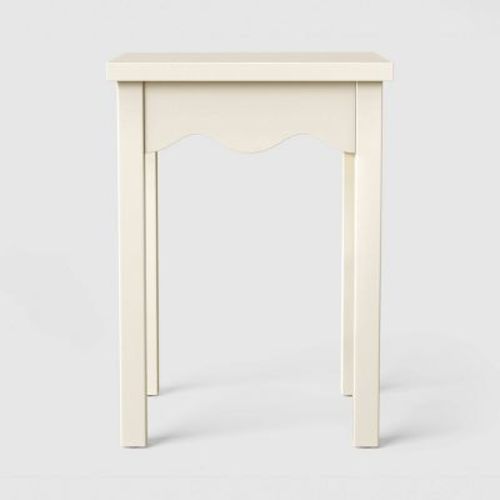 Wavy Scallop Side Table White - Assembly Required