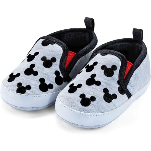 Disney Mickey & Minnie Mouse Infant Slip-On Shoes, Baby Crib Sneakers, Sizes 3–18 Months