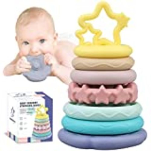 Amazon.com: Nuby Soft Silicone Stackable Avocado Interactive Toy for Early Development, Creativity, 12+ Months : Toys & Games