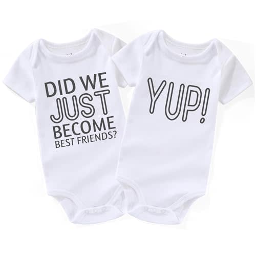 BESDEAR Did we just become best friends sibling set twins baby items twins essentials must haves baby clothes Baby Bodysuits