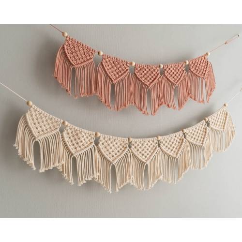 Custom Macrame Garland, Kids Room Decor, Macrame Flag, Baby Shower Gift, Boho Nursery Wall Decor, Macrame Wall Hanging, Macrame Banner H33