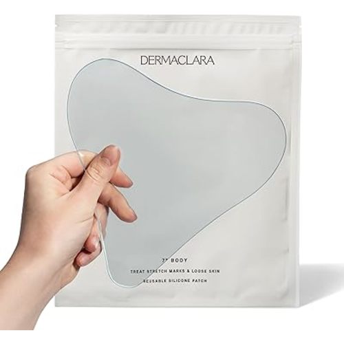 Dermaclara Large Body Patch - Pregnancy Stretch Mark Prevention & Removal, C Section Cover Up Belly Scar Sheet, Maternity Skincare, Mom to Be Silicone Gel Sheet, Reusable up to 30 Times - 1 Patch
