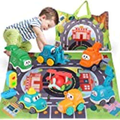 Amazon.com: ALASOU Baby Truck Car Toy with Tractor-Trailor and Playmat/Storage Bag(6 Sets)|Baby Toys 12-18 Months|Infant Toys for 1 2 3 Year Old Boy and Girl|1st Birthday Gifts for Toddler Toys Age 1-2 : Toys & Games