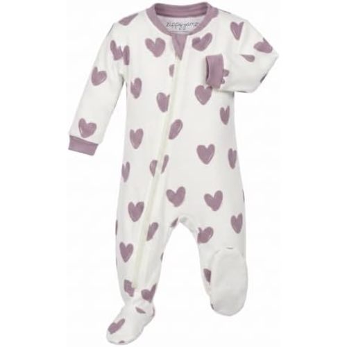 zippyjamz – Zipper Organic Sleeper Footed Onesies Sleeper Baby Pajamas with Inseam Zipper