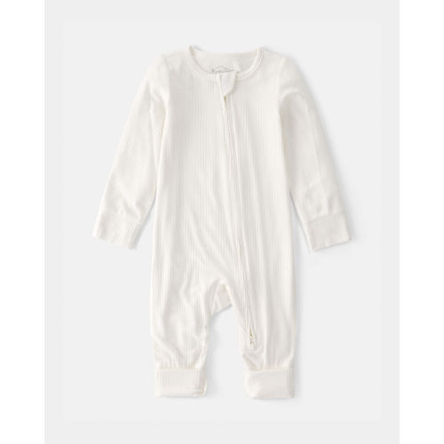 Baby 2-Way Zip PurelySoft Sleep & Play Pajama - Cream