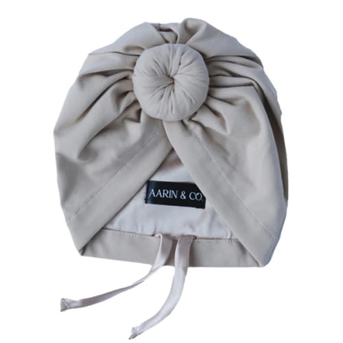 Adjustable Satin Lined Turban-Beige – Aarin & Co.