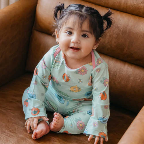 Long Sleeve Bodysuit - Sesame Street Retro Floral