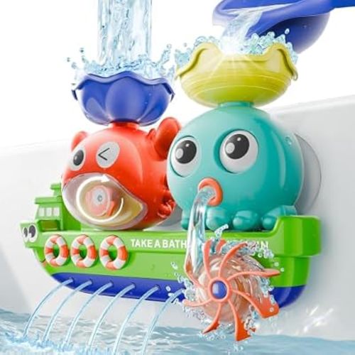 Bath Toys for Kids Ages 1-3, Ocean-Themed Interactive Bathtub Toys