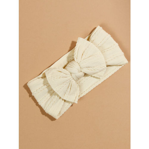 Mia Ivory Braided Bow Headband | Tullabee