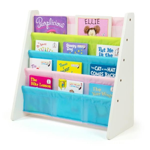 Pastel Collection White/Pastel Book Rack Storage Bookshelf