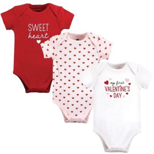 Hudson Baby Infant Girl Cotton Bodysuits, Valentine Sweetheart, 3-6 Months
