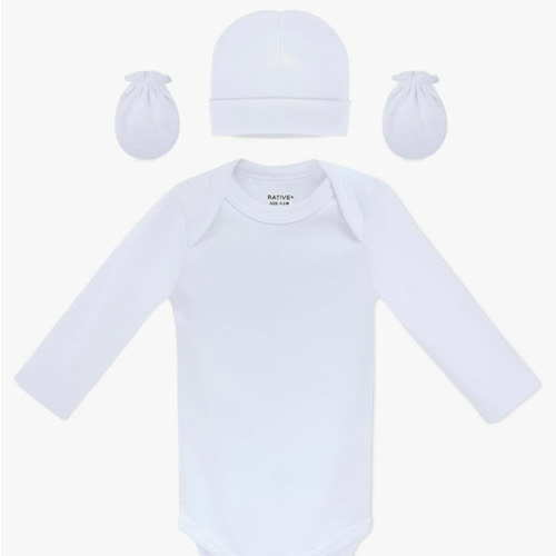 RATIVE Baby Mittens No Scratch Organic Cotton for Newborn 0-6 Months | Baby Essentials Must-Haves for Boys & Girls