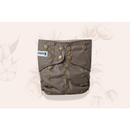 Resnug Pocket Cloth Diaper — Oat Latte | Organic Waffle Cotton Lining, One-Size