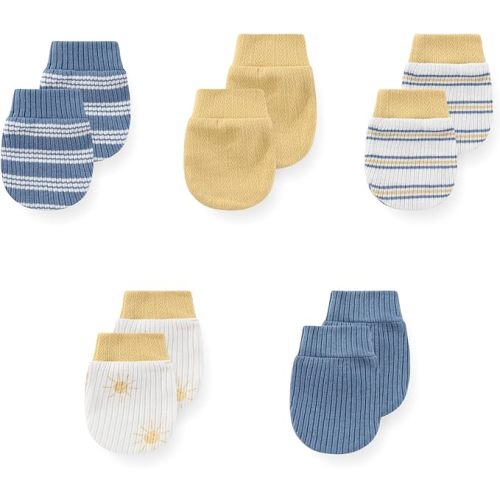 5 Pack Unisex New Born Boy Girls Anti Scratch Mittens Cotton Soft Baby Gloves 0-3 Months Infant Essentials