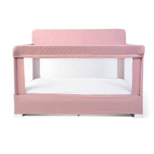 Lunaire Full Size Mesh Crib and Playard Organic Rose