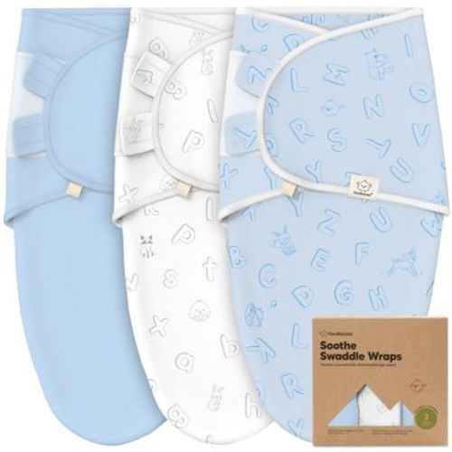 KeaBabies 3pk Soothe Baby Swaddle Wrap 0-6 Months, Organic Baby Swaddle Sleep Sacks, Newborn, Infant Swaddle Sack (ABC Land Cloud)