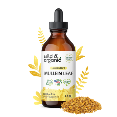 Mullein Leaf Extract Tincture - 4 Fl. Oz. Bottle | Wild & Organic