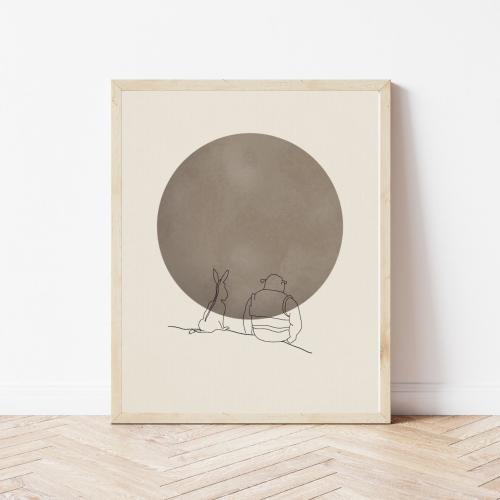 Shrek Art Print | Simple Shrek Home Decor | Shrek Decor | DreamWorks Art | Shrek and Donkey | Boho Shrek Art | Boho Movie Art | Minimalist