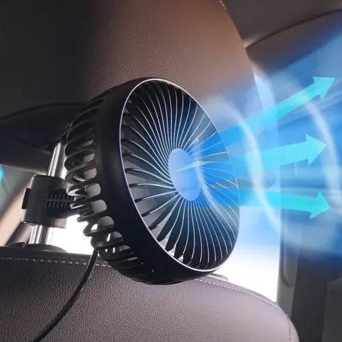 KMMOTORS Cooling Fan for vehicle, Baby, Pet, Car Seat, Rear Seat, Headrest Window fan, USB Plug for Car, automotive fan