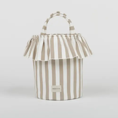 Basket Rayas - Oak + White - PRE ORDER · Minicoton