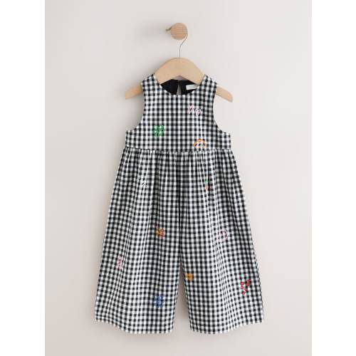 Black/White Gingham Sleeveless Playsuit (3mths-7yrs)