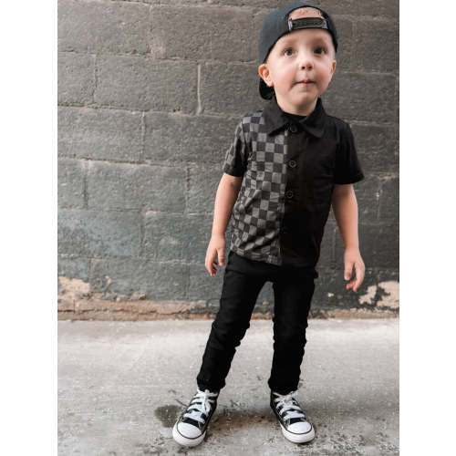 Encore Button Up - Checkered – Little Rocker Clothing