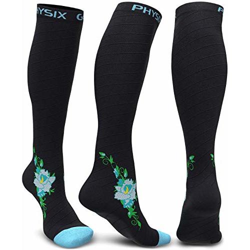 Physix Gear Compression Socks 20-30 mmHg - Men & Women - Running, Nurses, Shin Splints, Flight, Travel