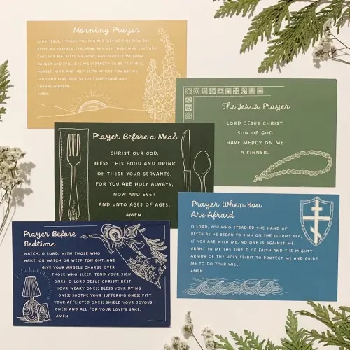 Children's Prayer Cards Set (Blue) — Draw Near Designs