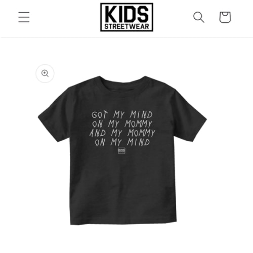 Got My Mind On My Mommy Baby Toddler Short Sleeve T-Shirt by Kids Streetwear