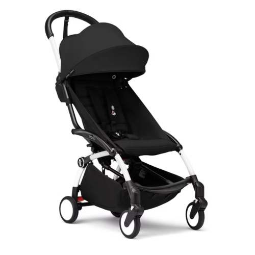 YOYO 3 Stroller - White Frame w/ Black Seat Pack