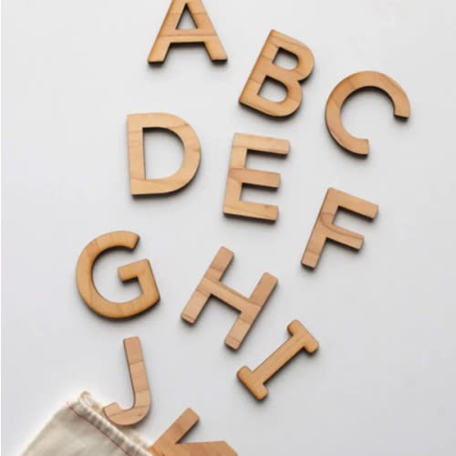 Wooden Uppercase Alphabet Set