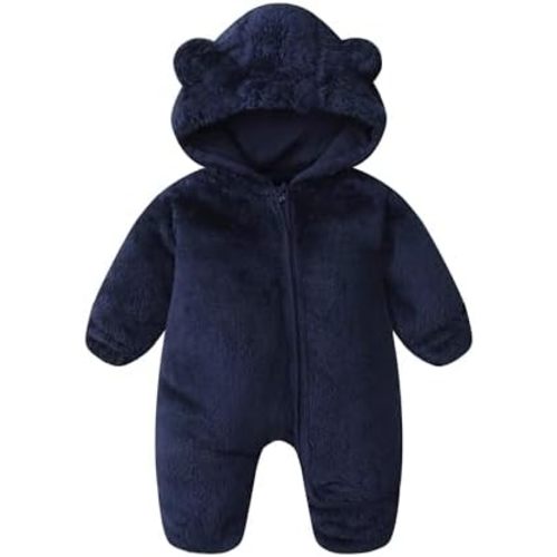 Newborn Baby Boy Snowsuit Toddler Girl Infant Fleece Winter Coat