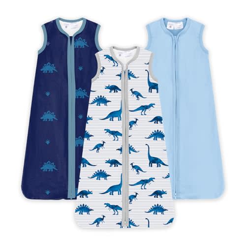 Sleep Sack 0.5 TOG, Soft Baby Wearable Blanket, Lightweight with 2-Way Zipper, 3-Pack for Newborns to Toddlers