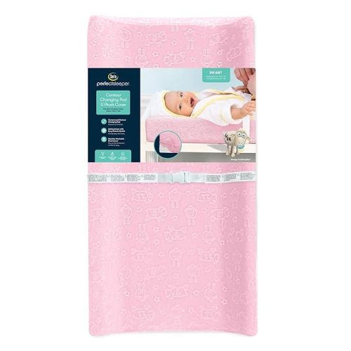 Serta Perfect Sleeper Contoured Changing Pad with Plush Cover, Grey