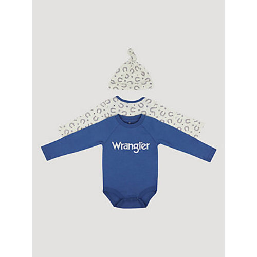 Wrangler Baby Bodysuits & Hat Set