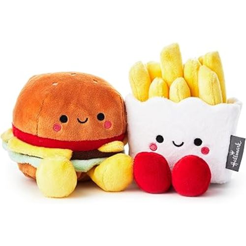 Hallmark Better Together Magnetic Plush (Hamburger and Fries) 5" Stuffed Toys, Easter Gifts for Kids