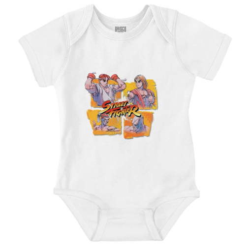 Street Fighter Ryu Ken Sagat Adon Romper Boys or Girls Infant Baby Brisco Brands 6M